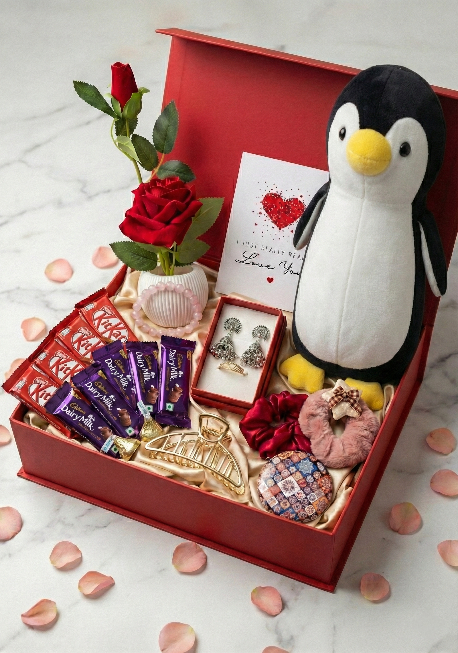 a (34) Luxe Love Hamper (with rose quartz bracelet) - Image 1